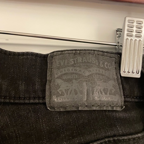 Levi 720 High Rise Super Skinny Black Denim Jeans Size 27 - Picture 7 of 8